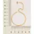527011 Brinco Rommanel folheado a ouro meia argola abstrata