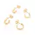 527014 Kit brincos Rommanel folheados a ouro meia argolas lisas