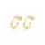 527015 Brinco Rommanel folheado a ouro meia argola lisa