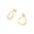 527015 Brinco Rommanel folheado a ouro meia argola lisa