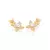 527021 Brinco Rommanel folheado a ouro flores com pérola e zircônias