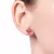 527179 Brinco Rommanel folheado a ouro flor com cristais rosas