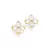 527193 Brinco Rommanel folheado a ouro flor com zircônias brancas