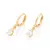 527237 Brinco Rommanel folheado a ouro argola com zircônia gota