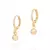 527257 Brinco Rommanel folheado a ouro argola com esfera