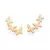 527328 Brinco Rommanel ear cuff folheado a ouro borboletas lisas