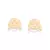 527437 Brinco Rommanel folheado a ouro rosto de menina