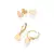 527462 Kit brincos Rommanel folheados a ouro argola coração e coração liso