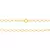 531468 Gargantilha Rommanel folheada a ouro fio losango 42 cm