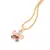 542423 Pingente Rommanel folheado a ouro flor colorida 