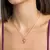 542670 Pingente Rommanel folheado a ouro menina com pérola e zircônias