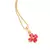 542726 Pingente Rommanel folheado a ouro flor com cristais