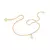550604 Tornozeleira Rommanel folheada a ouro com borboleta 28 cm
