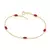 551614 Pulseira Rommanel banhada a ouro com cristais vermelhos