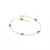 551669 Pulseira Rommanel folheada a ouro com cristais verdes