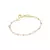 552144 Pulseira infantil Rommanel banhada a ouro bolinha com pérola