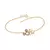 552152 Pulseira Rommanel folheada a ouro mickey e minnie entrelaçados com zircônias