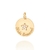 Medalha estrela rommanel folheada a ouro Branco Cód. 542376