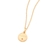 Medalha rommanel amor folheada a ouro com zircônia Rosa escuro Cód. 542249 - comprar online
