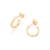 Brinco Rommanel meia argola folheada a ouro - comprar online