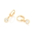 Brinco Rommanel argola com zircônias folheado a ouro - comprar online