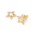 Brinco estrela rommanel folheado a ouro com zircônias Branco Cód. 526595 - comprar online