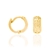 Brinco folheado a ouro formato argola rommanel - comprar online