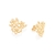 Brinco botão flores folheado a ouro - comprar online