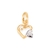 Pingente rommanel folheado a ouro coração Branco Cód. 540752