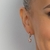 Brinco argola Rommanel com coração folheado a ouro com zircônias - Paty Joias Rommanel - loja online da Rommanel