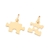 Pingente rommanel cara metade puzzle folheado a ouro Cód. 542620