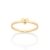 Anel Rommanel skinny ring folheado a ouro com coração