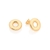 Brinco Rommanel redondo folheado a ouro - comprar online