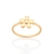 Anel Rommanel skinny flor folheado a ouro