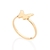 Anel Rommanel skinny borboleta folheado a ouro - comprar online
