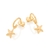 Brinco rommanel meia argola estrela do mar folheado a ouro Cód. 526467 - comprar online