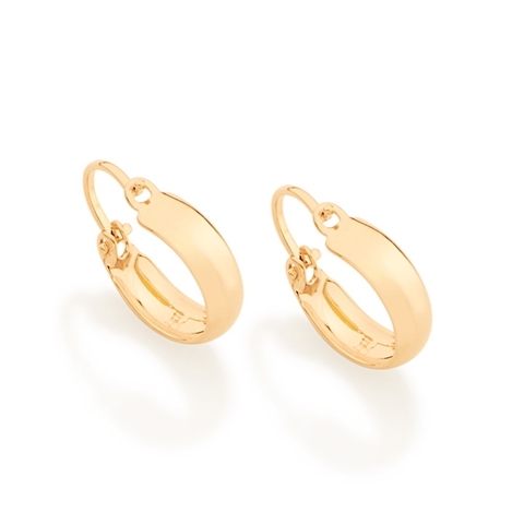 Brinco argola infantil rommanel folheado a ouro