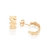 Brinco Rommanel argola navetes folheado a ouro - comprar online
