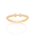 Anel rommanel skinny ring laço com brilho folheado a ouro