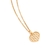 Pingente Rommanel coração folheado a ouro com zircônias Branco Cód. 542299 - comprar online