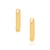 Brinco rommanel folheado a ouro meia argola - comprar online
