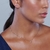 Brinco ear cuff rommanel folheado a ouro com zircônias de coração Rosa claro Cód. 526304 - Paty Joias Rommanel - loja online da Rommanel