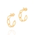 Brinco meia argola folheado a ouro Cód. 526440
