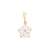 Pingente rommanel flor folheado a ouro com zircônias Branco Cód. 542681