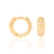 Brinco argola folheado a ouro com zirconia branco - comprar online