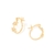 Brinco folheado a ouro com cristais formato argola rommanel - comprar online