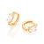 Brinco argola Rommanel folheado a ouro com zircônias - comprar online