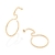 Brinco rommanel meia argola abstrato folheado a ouro Cód. 527011 - comprar online