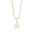 Pingente rommanel flor folheado a ouro com zircônias Branco Cód. 542681 - comprar online