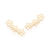 Brinco ear cuff flores folheado a ouro